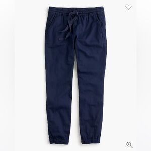 2 J. Crew Point Sur seaside pant in cotton twill dark blue denim color women’s